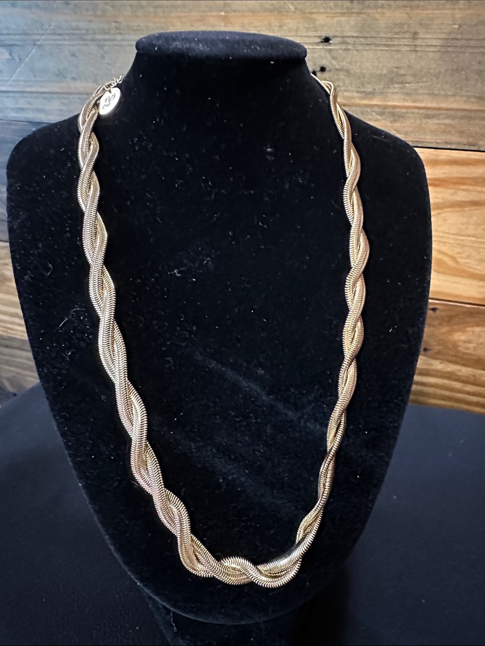 Plunder Gold Twisted Mesh Rope Necklace